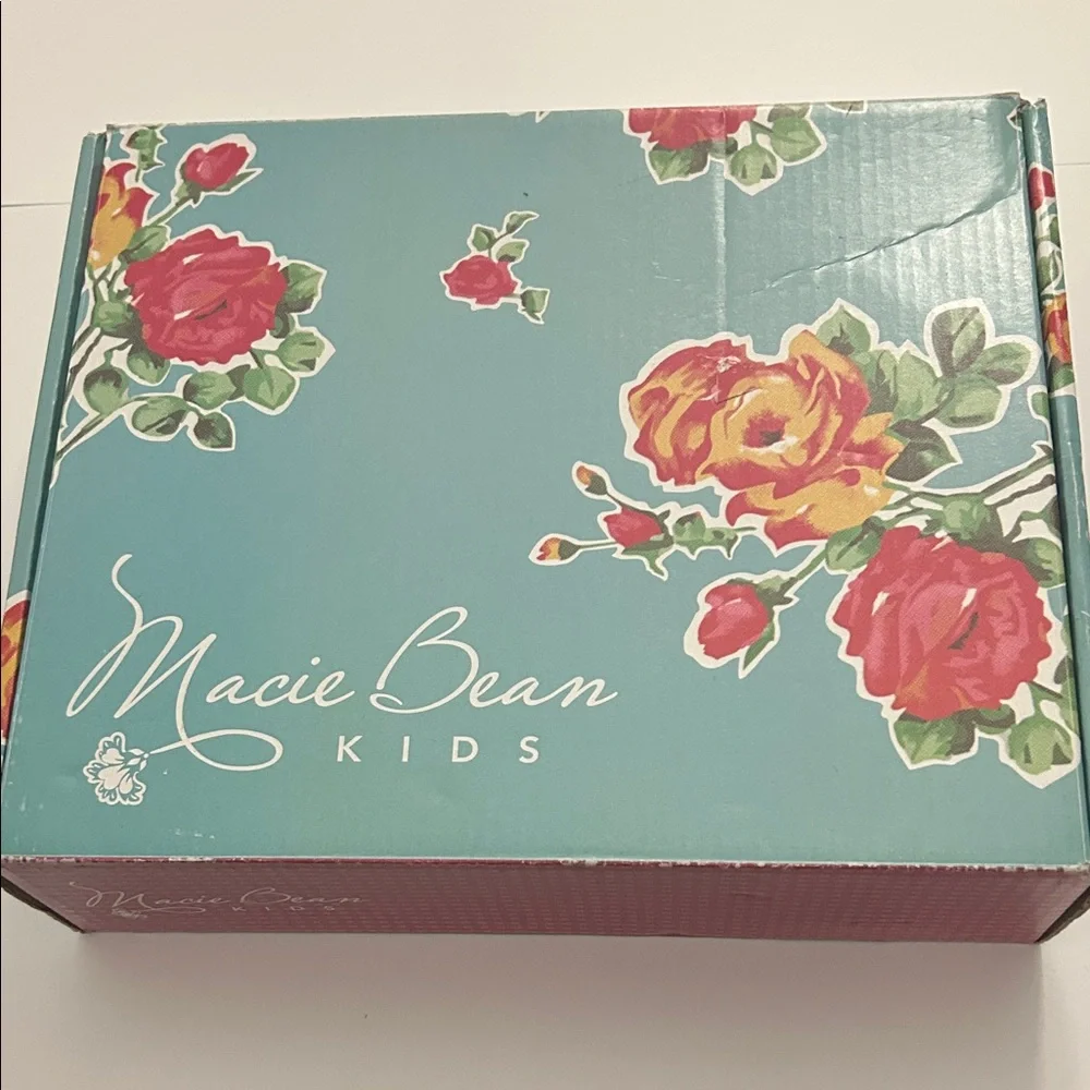 Macie Bean Kids Brown Floral Embroidered Western Cowgirl Boots - Picture 3 of 3